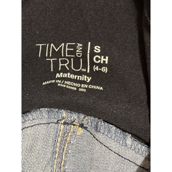 Time And Tru Maternity Denim Shorts With‎ Stretch Waistband Size Small (4-6) - Picture 6 of 11